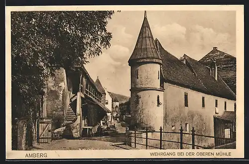 AK Amberg, Wehrgang bei der oberen Mühle