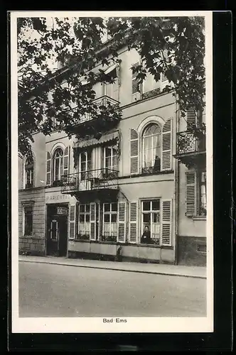 AK Bad Ems, Kurlogierhaus Mariental, Badhausstrasse 4, Bes.: O. Schmidt