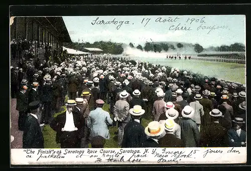 AK Saratoga, N. Y., The Finish at the Saratoga Race Course