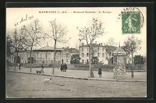 AK Marmande, Boulevard Gambetta, Le Kiosque