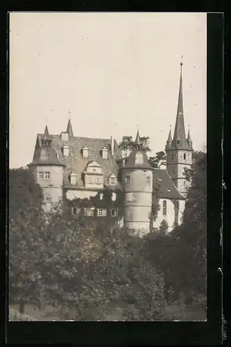 Foto-AK Ahorn, Das Schloss