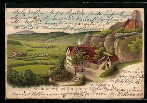 Lithographie Osternohe, Schlossberg