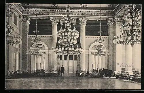 AK Rohitsch-Sauerbrunn, Kursaal mit Kindergruppe