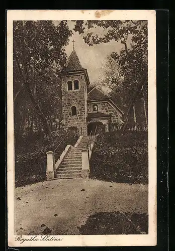 AK Rogaska Slatina, Treppe hinauf zur Kirche