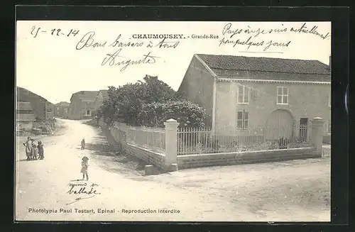 AK Chaumousey, Grande-Rue, Strassenpartie