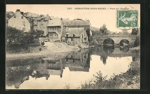 AK Monastère-sous-Rodez, Pont sur l`Aveyron