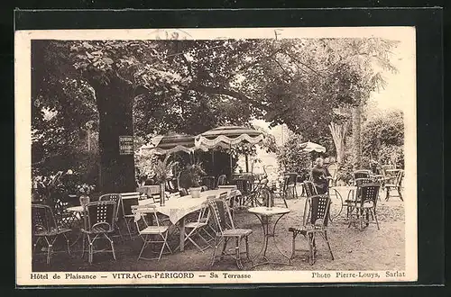 AK Vitrac-en-Périgord, Hôtel de Plaisance, Sa Terrasse