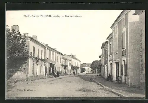 AK Pontonx-sur-l'Adour, Rue principale