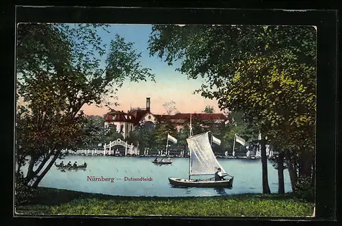 AK Nürnberg, Ruderpartie auf dem Dutzendteich