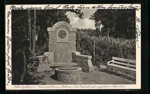 AK Friedrichsbrunn i. Harz, Am Friedrichs- oder ungetreuen Brunnen