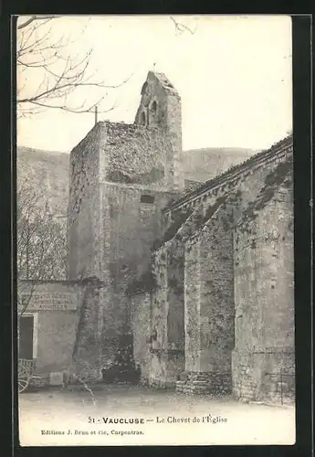 AK Vaucluse, Le Chevet de l`Église