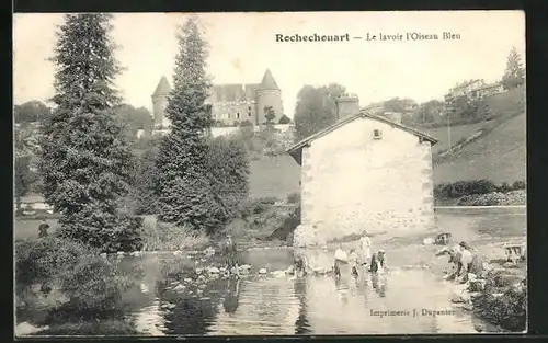 AK Rochechouart, Le lavoir l`Oiseau Bleu, Waschfrauen