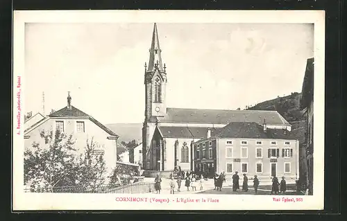 AK Cornimont, l'Eglise et la Place