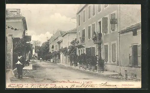 AK Loures, La Rue principale, Strassenpartie