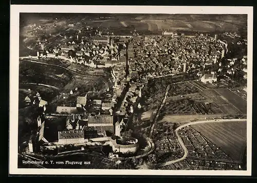 AK Rothenburg o. T., Fliegeraufnahme des Ortes