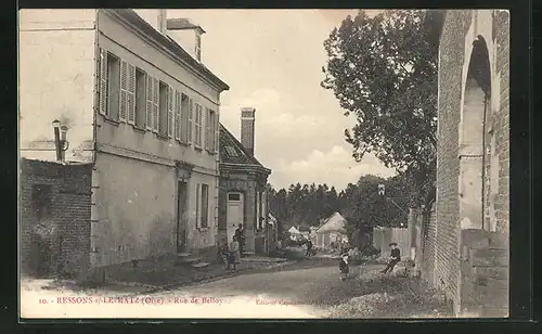 AK Ressons-sur-le-Matz, Rue de Belloy