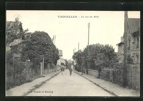 AK Vaucelles, La rue du Midi