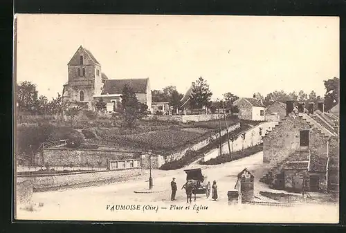 AK Vaumoise, Place et Eglise