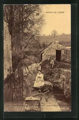 AK Bords de L`oise, Lavoir sur le Sausserion