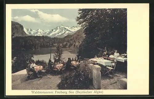 AK Oberstdorf, Waldrestaurant Freiberg See