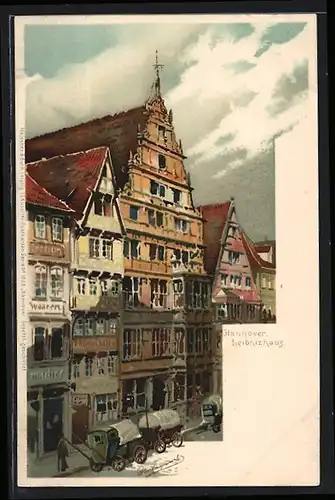 Künstler-AK Otto Hammel: Hannover, Leibnizhaus