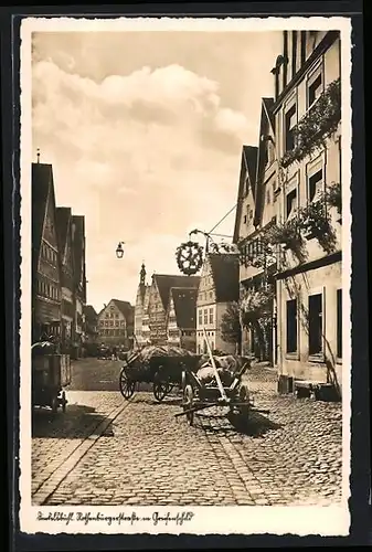 AK Dinkelsbühl, Rothenburgerstrasse mit Greifenschild