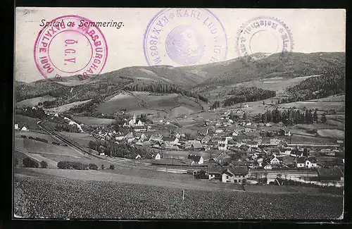 AK Spital a. Semmering, Gesamtansicht aus der Vogelschau