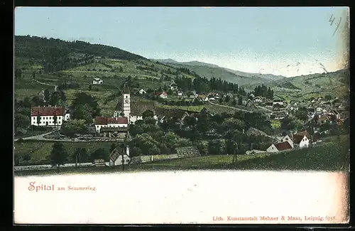 AK Spital am Semmering, Ortsansicht mit Kirche