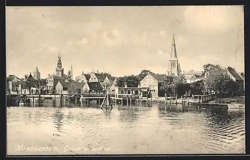 AK Monnikendam, Gezicht op de stad