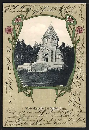 AK Berg, Votiv-Kapelle bei Schloss Berg