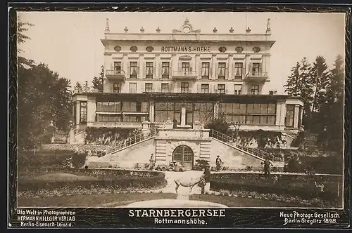 Foto-AK NPG Nr. 82164: Neue Photographische Gesellschaft, Starnberg / Starnbergersee, Hotel Rottmannshöhe