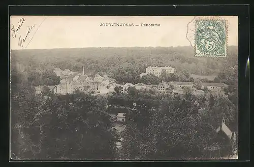 AK Jouy-en-Josas, Panoramique, l'Eglise