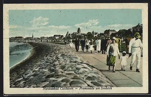 AK Cuxhaven, Promenade am Seedeich