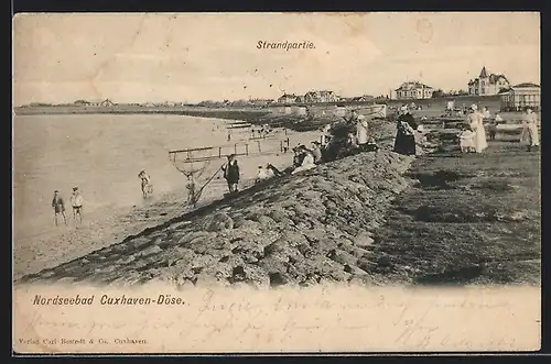 AK Cuxhaven-Döse, Partie am Strand