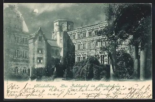 AK Heidelberg, Schloss, Der Schlosshof