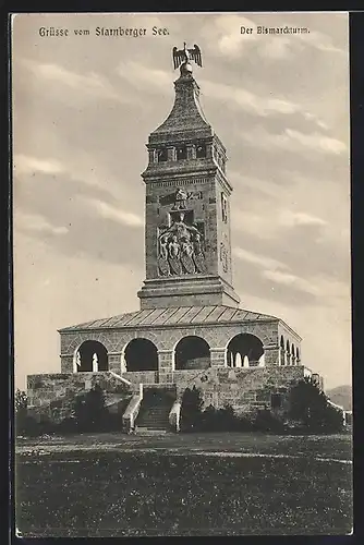 AK Berg-Assenhausen / Starnberger See, Der Bismarckturm