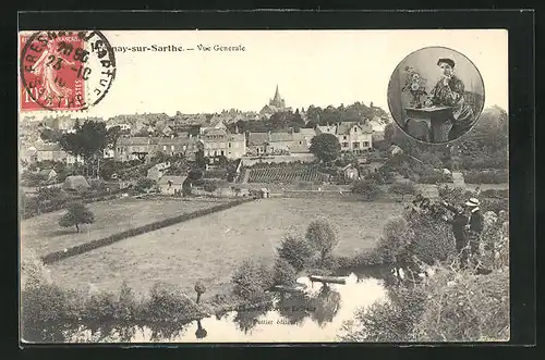 AK Fresnay-sur-Sarthe, Vue generale, panorammique