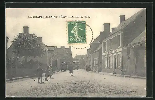 AK La Chapelle-Saint-Rémy, Arrivée de Tuffé