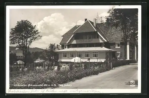 AK Hinterzarten i. Schwarzwald, Cafe Imbery mit Terrasse