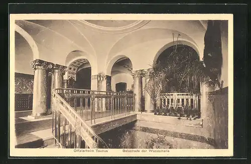 AK Falkenstein /Taunus, Balustrade der Wandelhalle im Offiziersheim Taunus