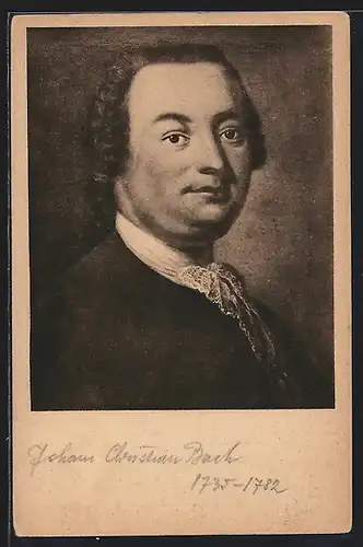AK Komponist Joh. Christian Bach im Portrait
