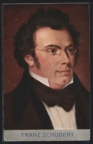 AK Portrait von Franz Schubert, Komponist