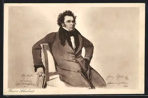 AK Portrait von Franz Schubert, Komponist