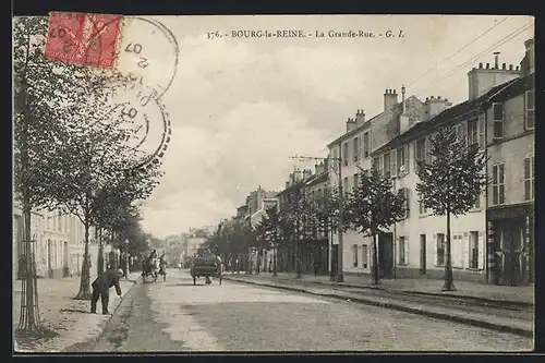 AK Bourg-la-Reine, La Grande-Rue