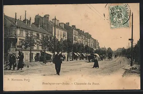 AK Boulogne-sur-Seine, Chaussèe du Pont