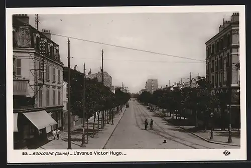 AK Boulogne-sur-Seine, L`avenue Victor Hugo