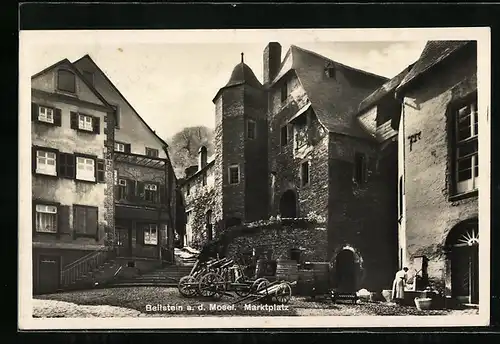 AK Beilstein a. d. Mosel, Partie am Marktplatz