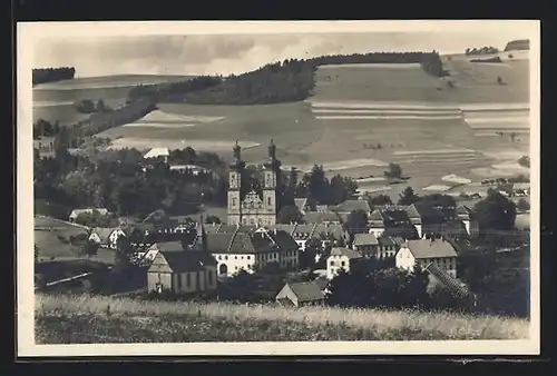 AK St. Peter, Ortspartie mit Kirche