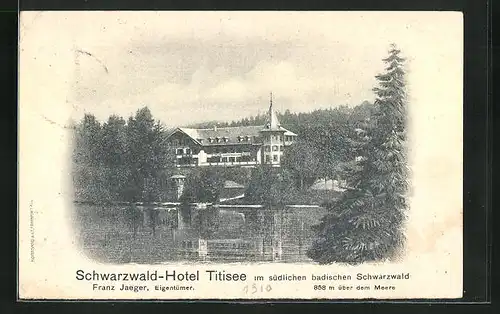 AK Titisee / Schwarzwald, Blick auf das Hotel Titisee von Franz Jaeger