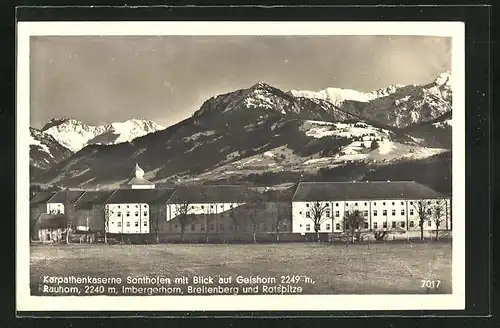 AK Sonthofen, Karpathenkaserne mit Blick auf Geishorn